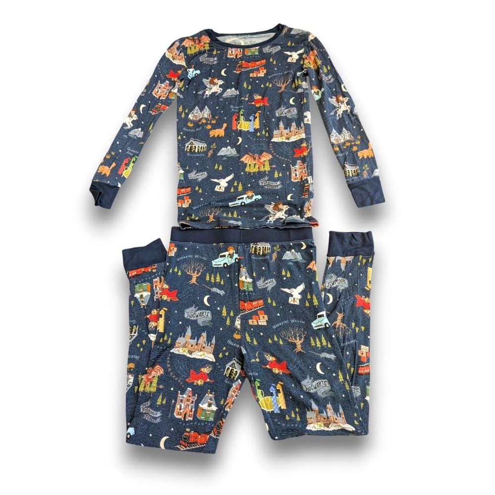 Little Sleepies Harry Potter Hogwarts Pajama Set Long Sleeve Boys Kids 7/8
